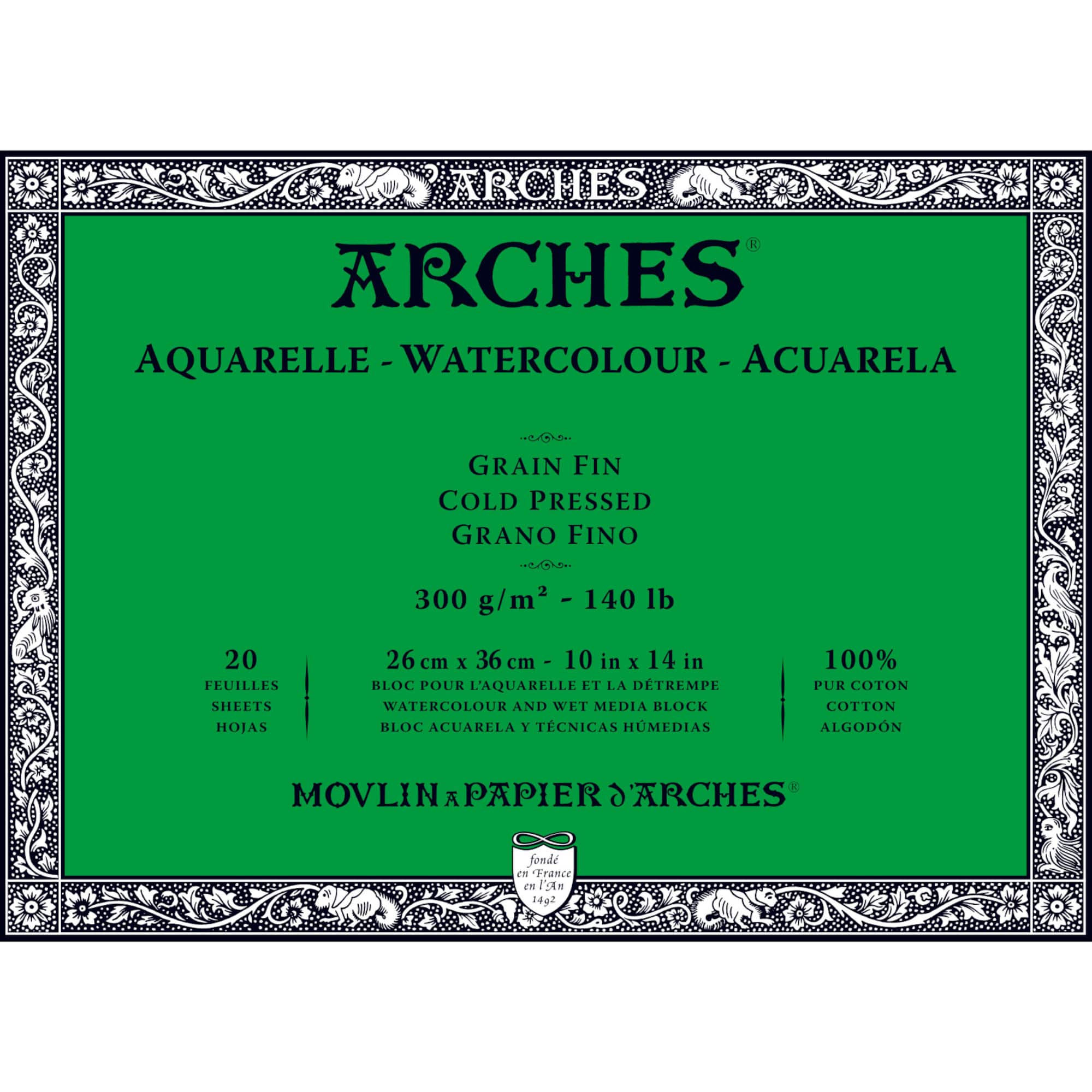 Arches® 140lb. Cold-Pressed Watercolor Block